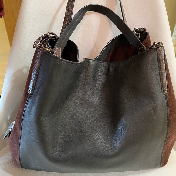 COACH Dalton 31 Colorblock Leather with Snakeskin Trim. In great condition! - Picture 2 of 9